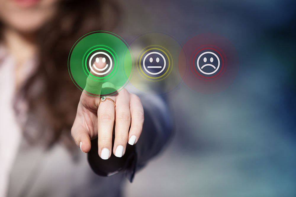 Customer-clicking-on-smiling-reaction